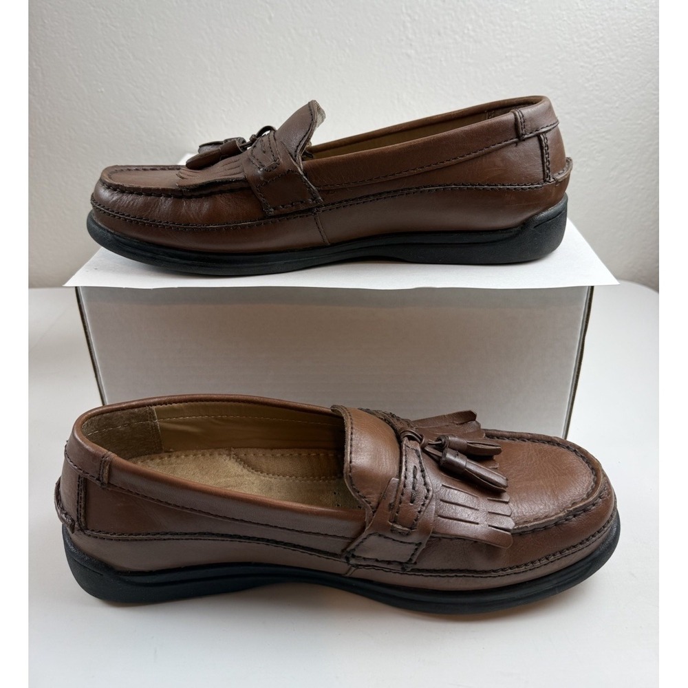 Dockers Sinclair Kiltie Tassel Loafers Mens Brown Leather Slip On Shoes Sz 10.5 - Picture 9 of 9